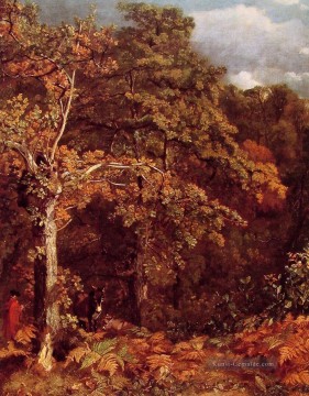  Constable Werke - Bewaldete Landschaft romantische John Constable